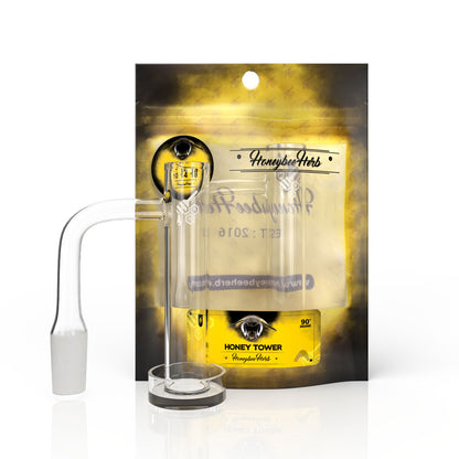 Honeybee Herb Black Line Honey Tower Quartz Banger