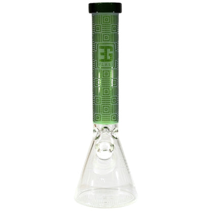 EG Glass Square Beaker Bong Green