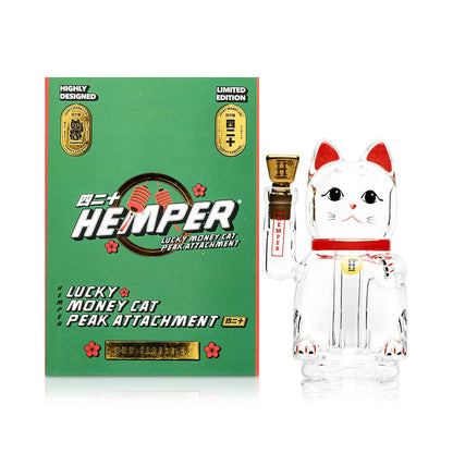 Hemper Lucky Money Cat Puffco Peak Glass Attachment