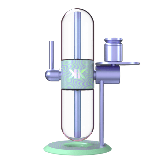 Khalifa x Stündenglass Gravity Pipe - Violet Sky / Mints Front