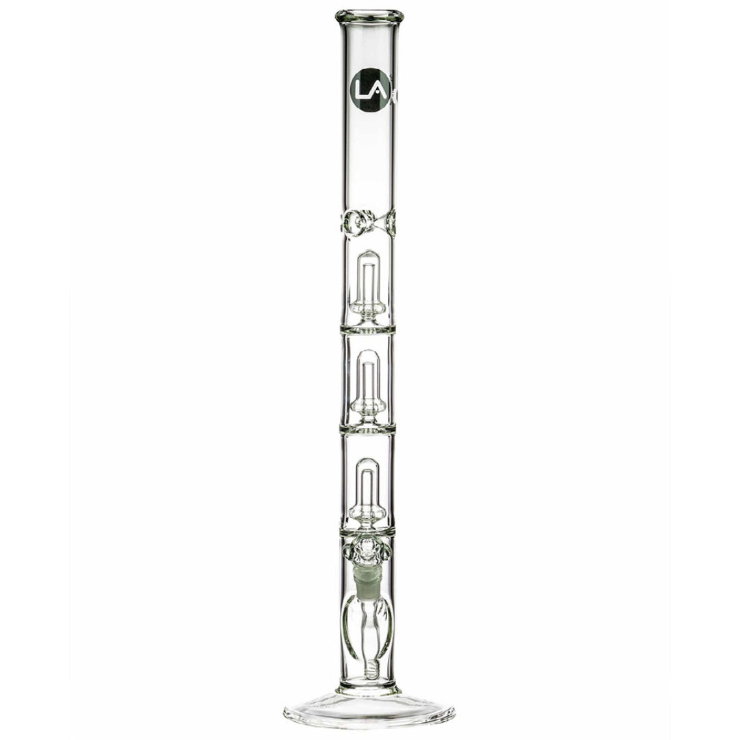 LA Pipes 24” 5mm Thick Triple Showerhead Straight Tube Bong