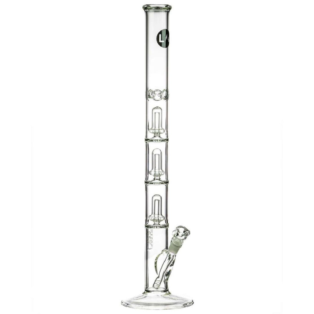 LA Pipes 24” 5mm Thick Triple Showerhead Straight Tube Bong