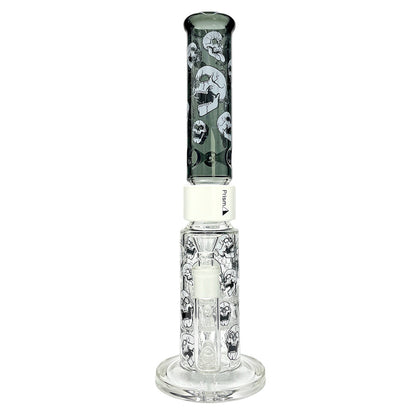 Prism Pipes 15” Skull Honeycomb Perc Straight Tube Bong