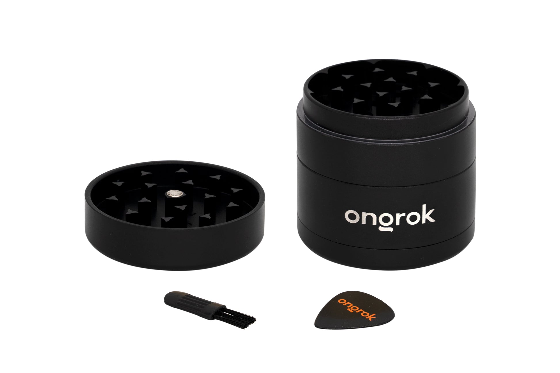 New Size! Mini 4 Piece EZ Grinder (55mm) ONGROK Black