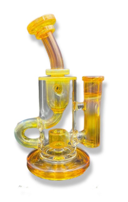 Boro Brothers | North Star Yellow Klien Recycler | Fatboy Glass