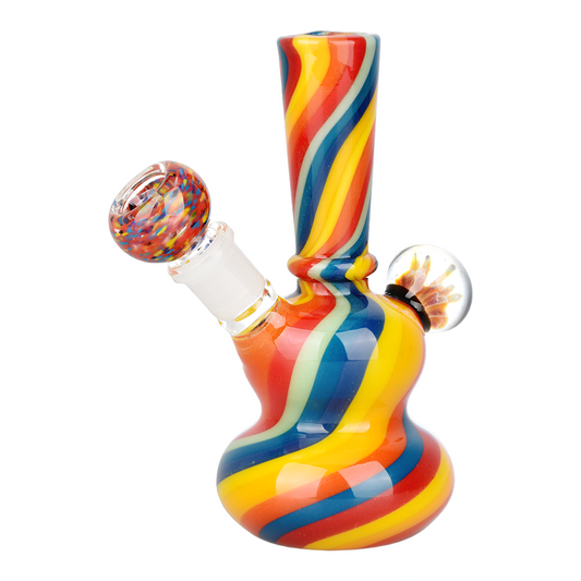 Flowering Rainbow Swirl 6" Mini Bong