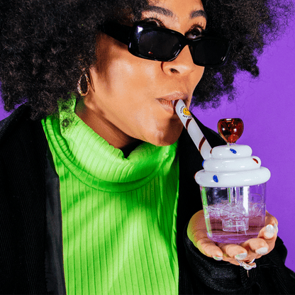 Goody Glass Cupcake Sprinkle Bubbler