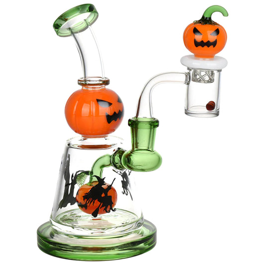 Halloween Pumpkin Glass Dab Rig Set
