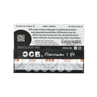 OCB 1.25” Premium Rolling Papers | 24pc Display