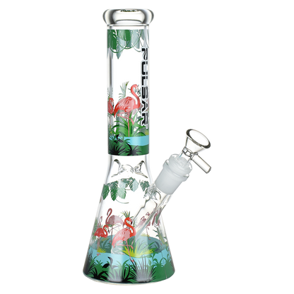 Pulsar Chillin Flamingos Beaker Bong