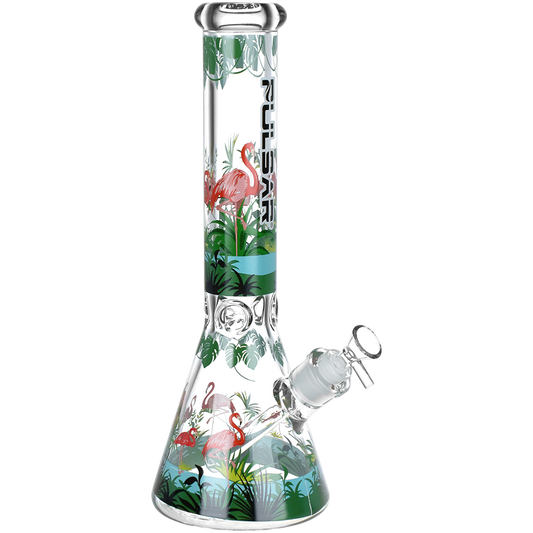 Pulsar Chillin Flamingos Beaker Bong