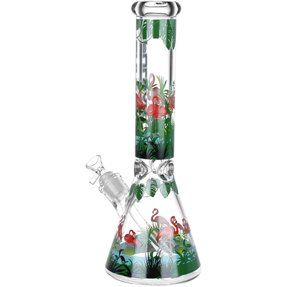 Pulsar Chillin Flamingos Beaker Bong