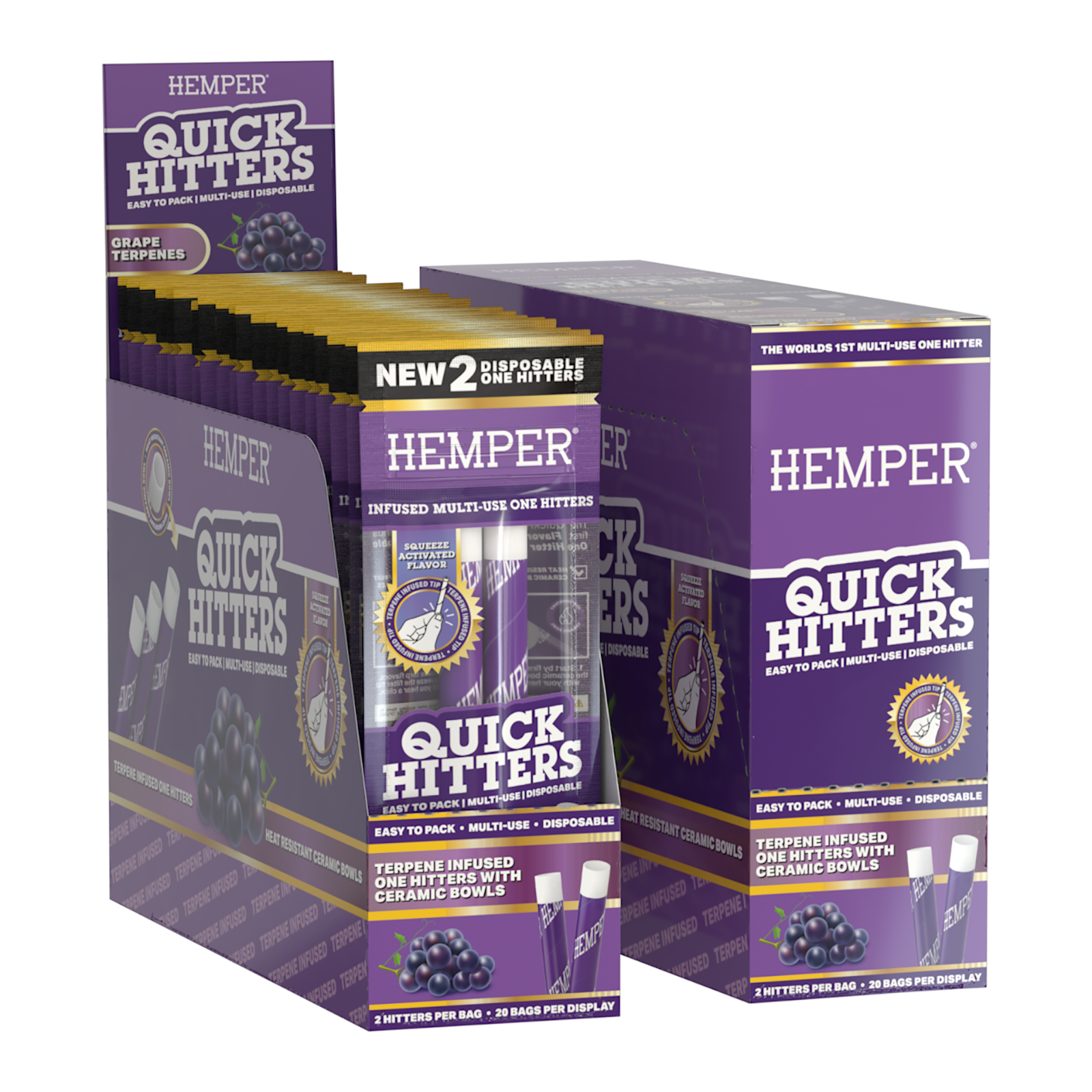 Quick Hitters Grape - Flavored One Hitter 2 Pack