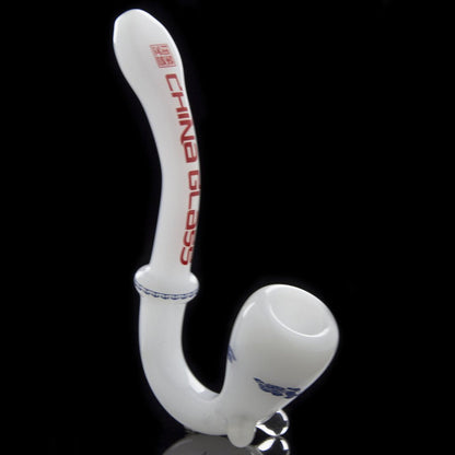 The China Glass Imperial Standing Sherlock Pipe 