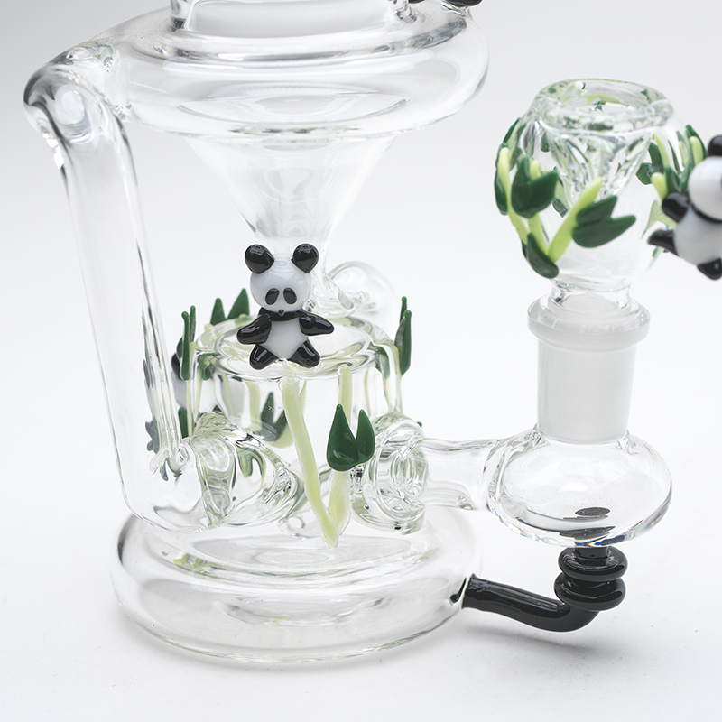 Empire Glassworks Climbing Pandas Recycler Bong 🐼 