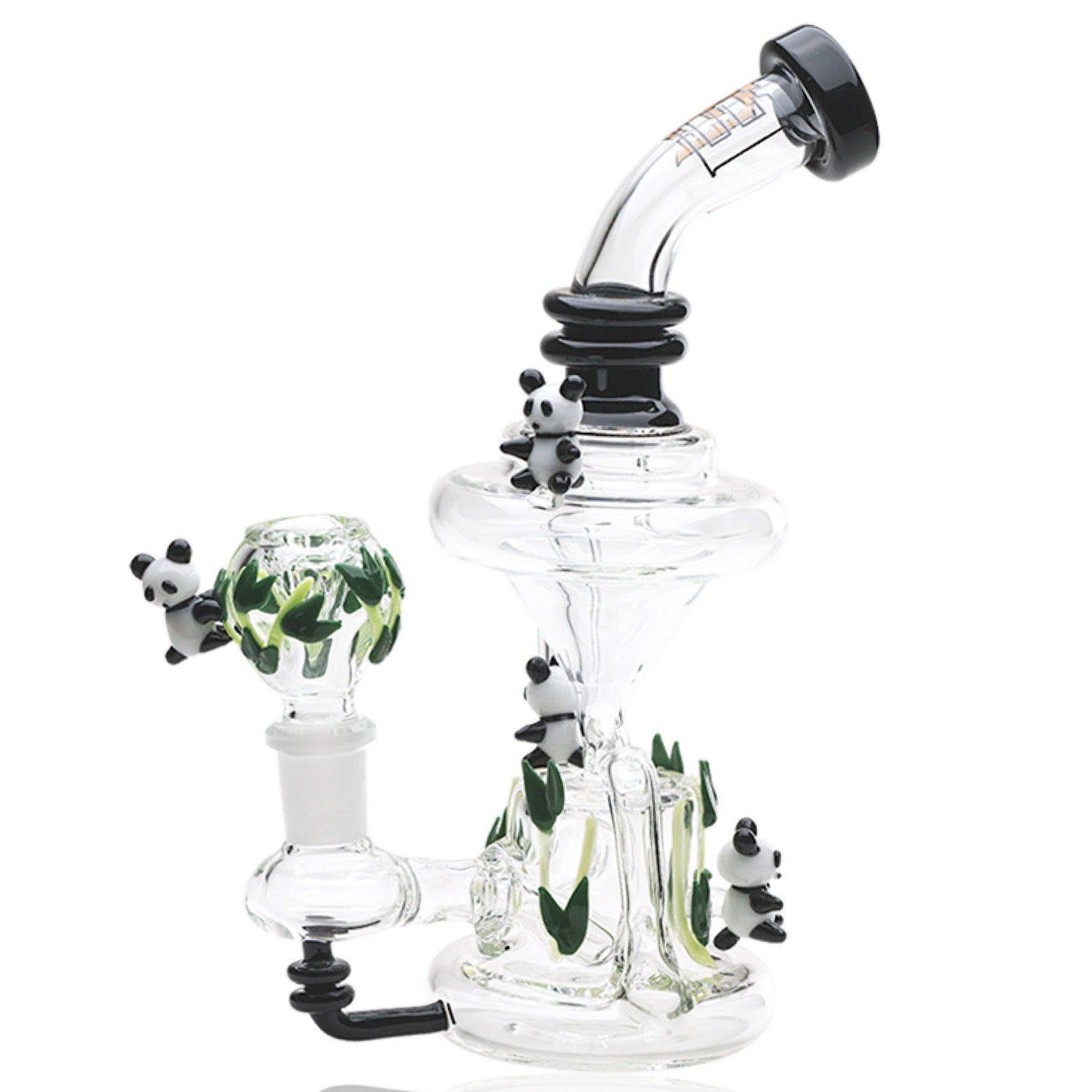 Empire Glassworks Climbing Pandas Recycler Bong 🐼 