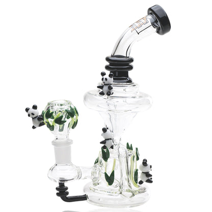 Empire Glassworks Climbing Pandas Recycler Bong 🐼 