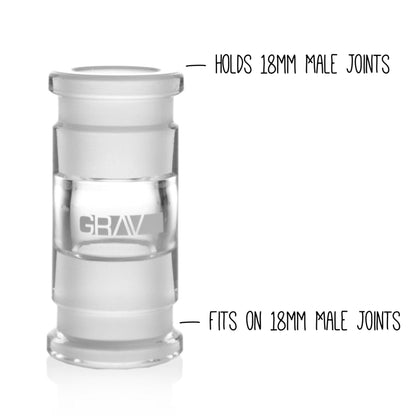 Grav® Gender Adapter - Converts 18mm Male to 18mm Female 