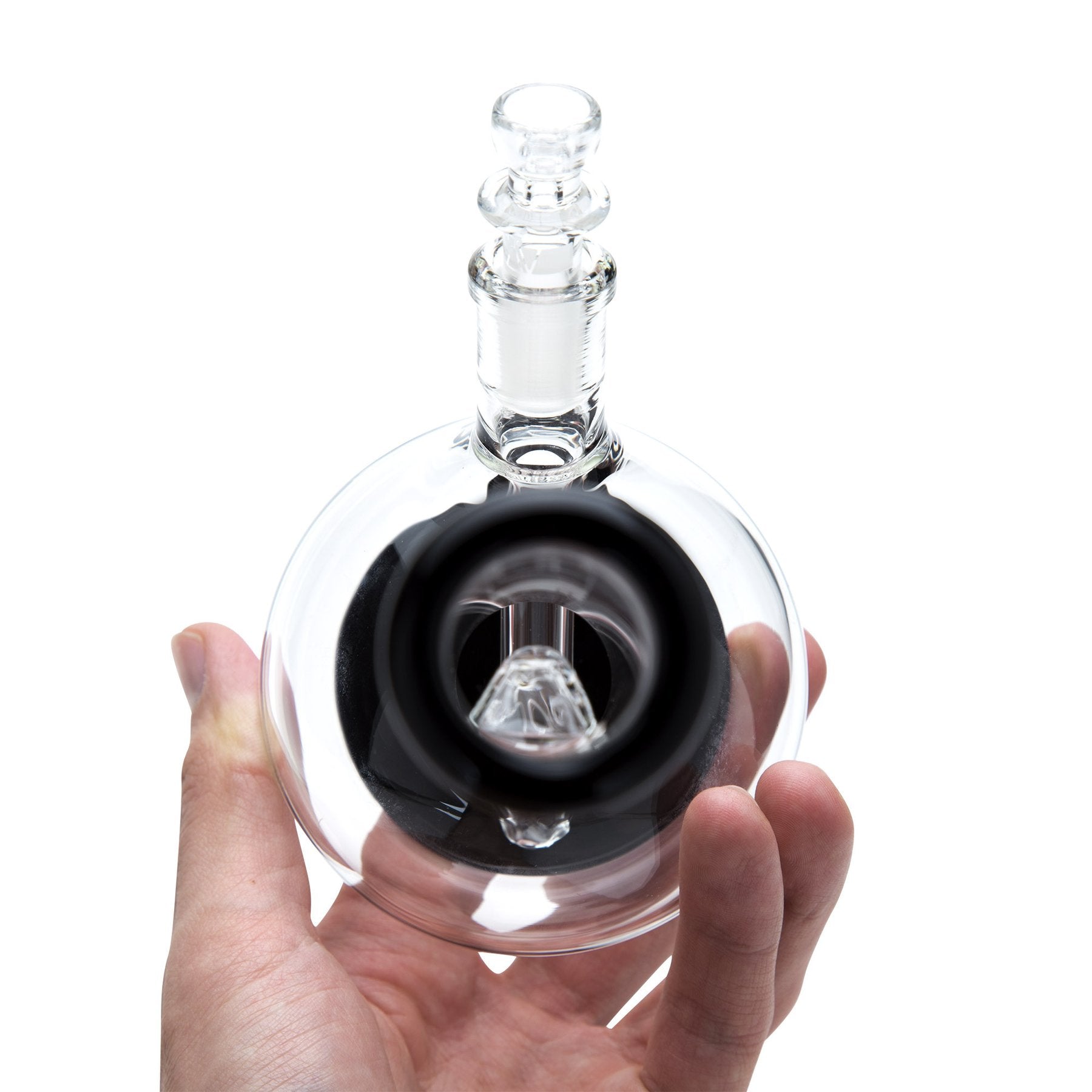 Grav® 8” Bubble Base Beaker Bong - Black 