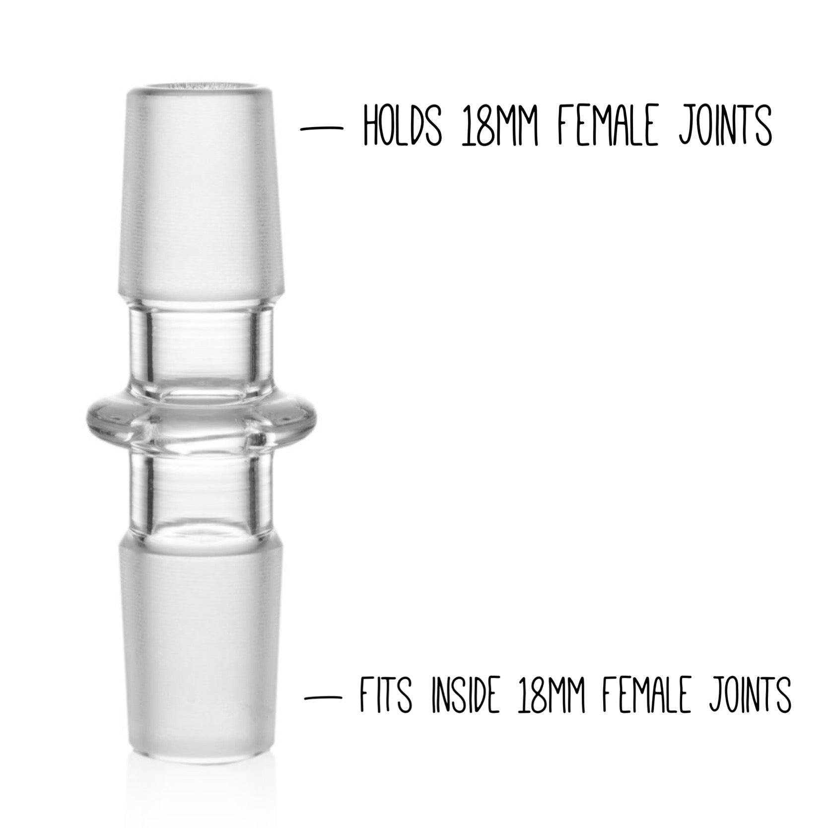 Grav® Gender Adapter - Converts 18mm Female to 18mm Male 