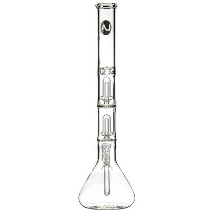 LA Pipes 20” 5mm Thick Double Showerhead Perc Beaker Bong