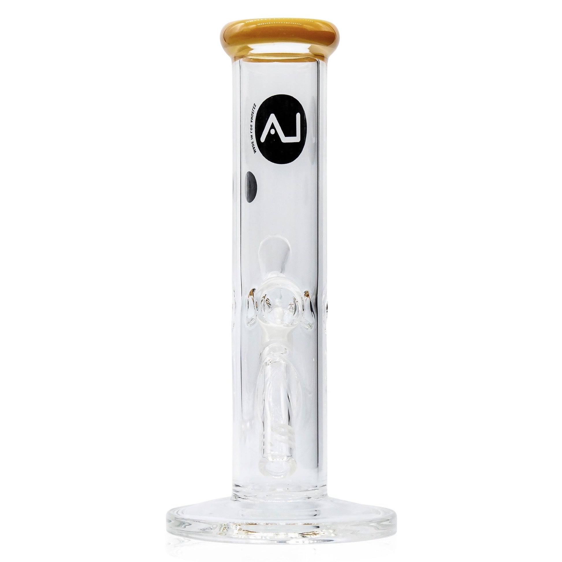 LA Pipes Colored Straight Tube Bong Amber