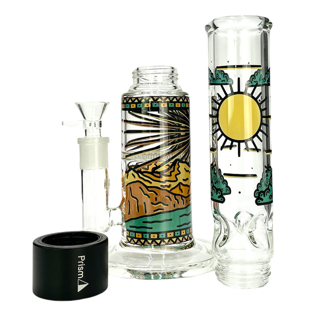 Prism Pipes Desert Dreamin’ Honeycomb Perc Straight Tube Bong