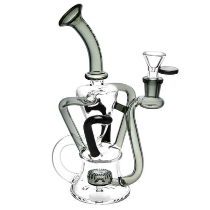 Pulsar Quad Tube Recycler Bong Gray & Black