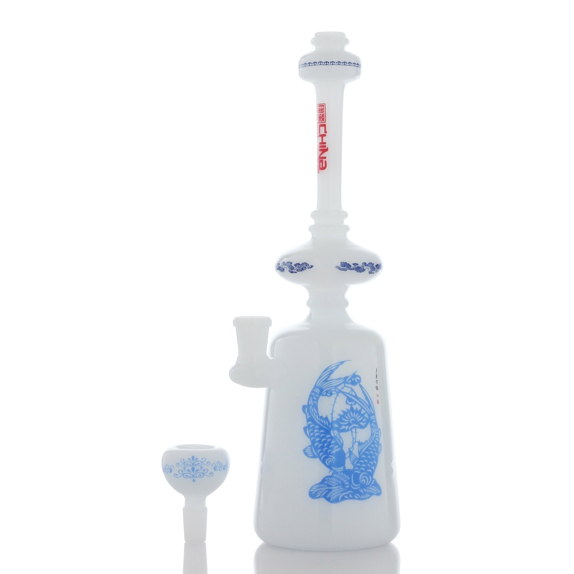 The China Glass "Sui" Dynasty Vase - 11.5” Beaker Bong 