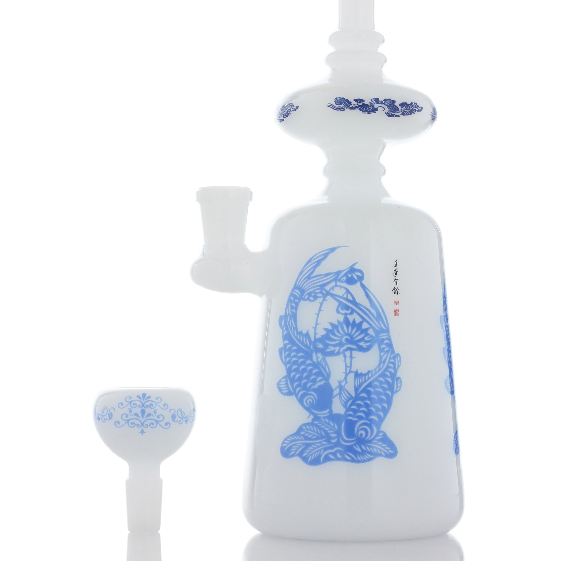 The China Glass "Sui" Dynasty Vase - 11.5” Beaker Bong 